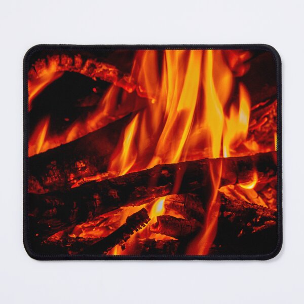 Item preview, Logfire in fireplace, bright flame and fire from burning woods designed and sold by SvarunPogani.