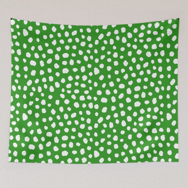 Item preview, White and Green, Animal Print, Brush Stroke Spots designed and sold by OneThreeSix.