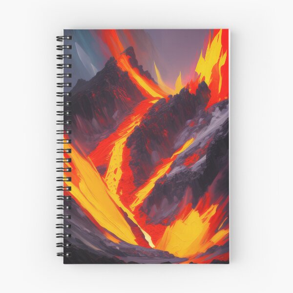 Item preview, Erupting Volcano Art Painting - Fiery Eruption Volcanic Landscape Artwork designed and sold by gabpod.