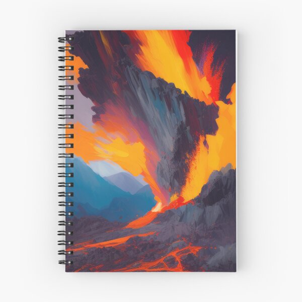Item preview, Erupting Volcano Art Painting - Fiery Eruption Volcanic Landscape Artwork designed and sold by gabpod.