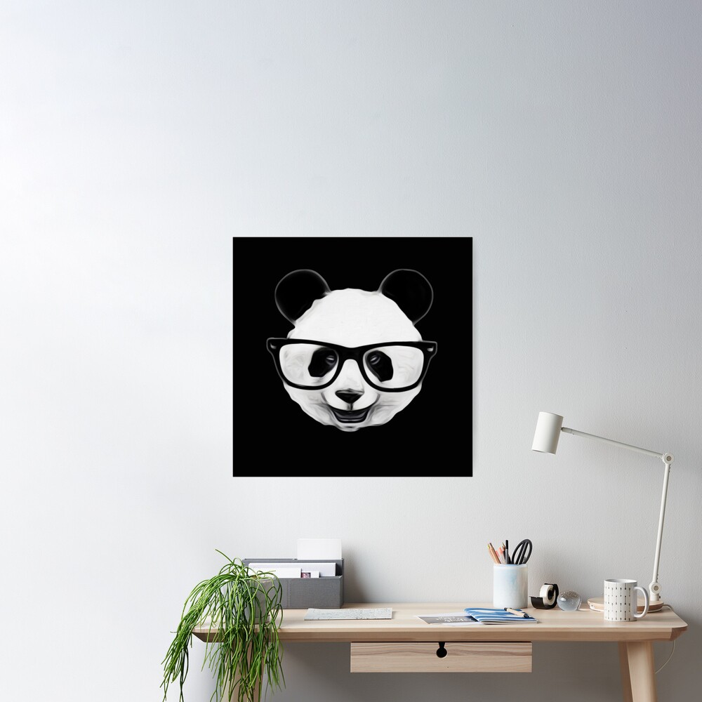 Panda With Glasses Magnet for Sale by jeanmbart