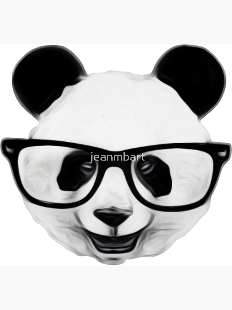 Panda With Glasses Magnet for Sale by jeanmbart