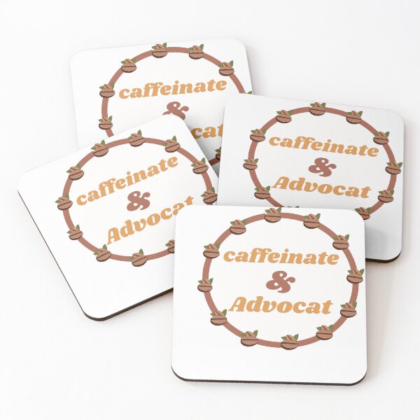 Item preview, Caffeinate and advocate designed and sold by lovecatcoffee.