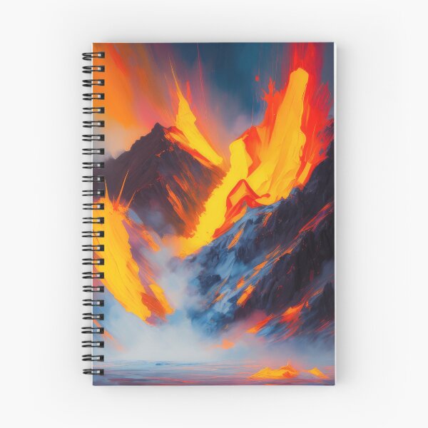 Item preview, Erupting Volcano Art Painting - Fiery Eruption Volcanic Landscape Artwork designed and sold by gabpod.