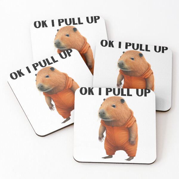 Item preview, Ok I Pull Up Capybara Meme designed and sold by dencha.