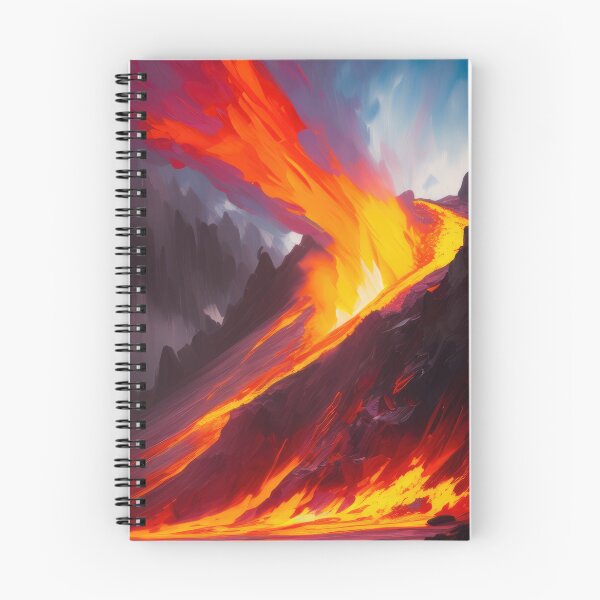 Item preview, Erupting Volcano Art Painting - Fiery Eruption Volcanic Landscape Artwork designed and sold by gabpod.
