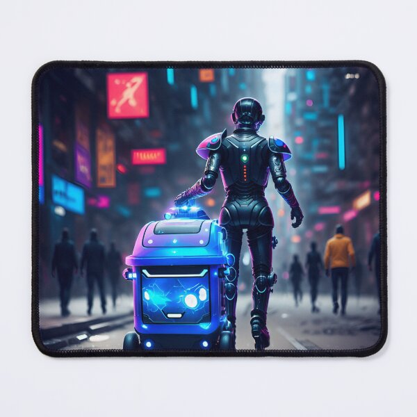Item preview, Delivery Robots in Futuristic City designed and sold by NickoGibson.