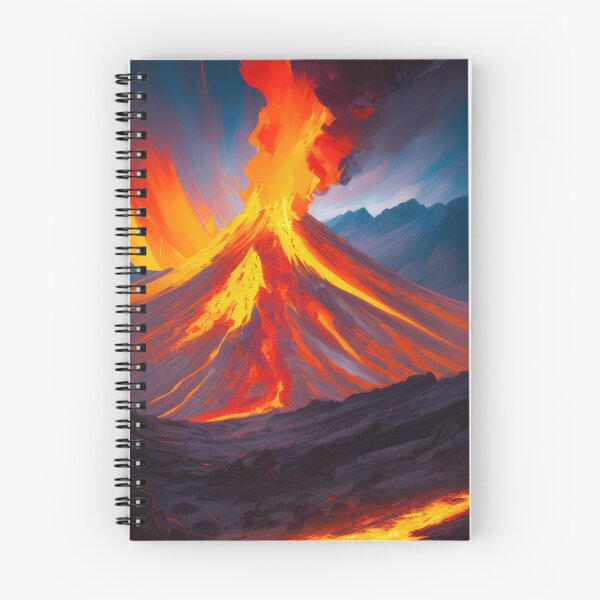 Item preview, Erupting Volcano Art Painting - Fiery Eruption Volcanic Landscape Artwork designed and sold by gabpod.