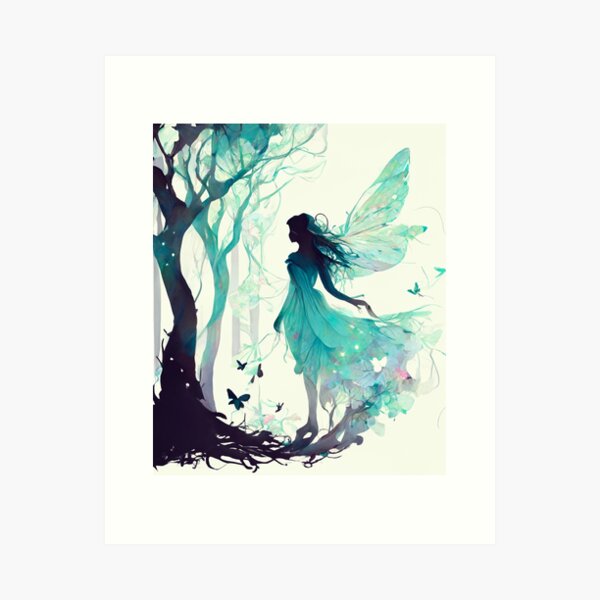 Watercolor Fairy Painting, Watercolor Painting, Fairy Print, Fairy  Painting, Fairy Art, Woodland, Wings, Print Titled, water Lily Fairy 