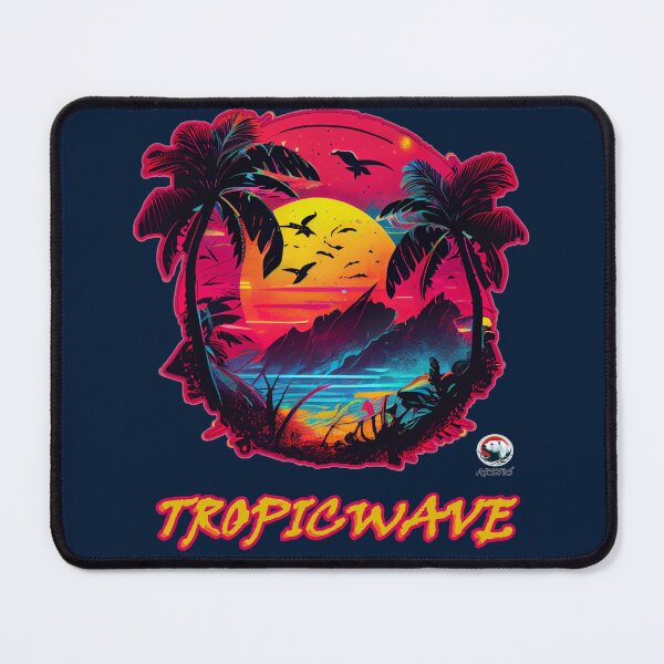 Item preview, Tropicwave: a tropical synthwave sunset designed and sold by Arktos-Design.
