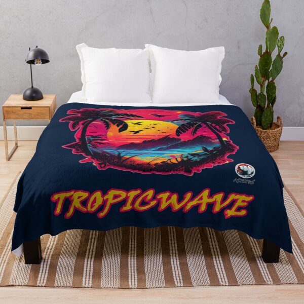 Item preview, Tropicwave: a tropical synthwave sunset designed and sold by Arktos-Design.
