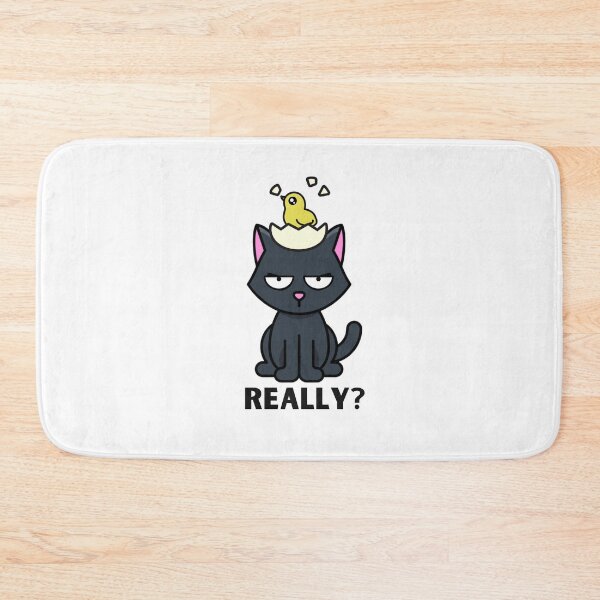 Item preview, Annoyed cat with chick in eggshell designed and sold by ZdunekDesign.