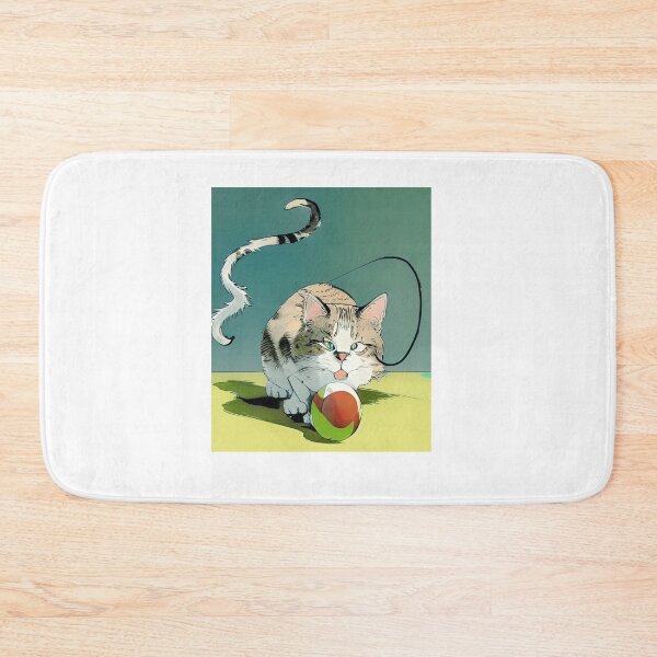 Item preview,  Cat Playing With A Ball Of St classic designed and sold by SociableAnimals.