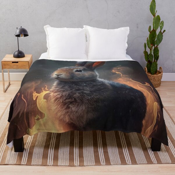 Item preview, rabbit in the fire designed and sold by WallArtExclusiv.