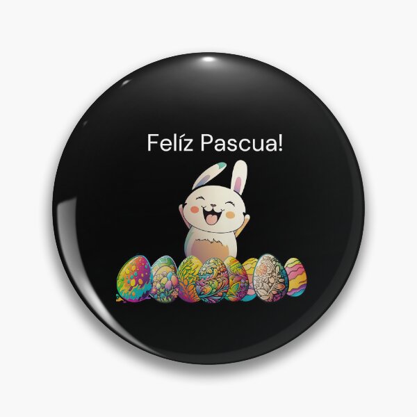 Item preview, Cute Fun Smiling Felíz Pascua Bunny with Easter Eggs designed and sold by Impressify.