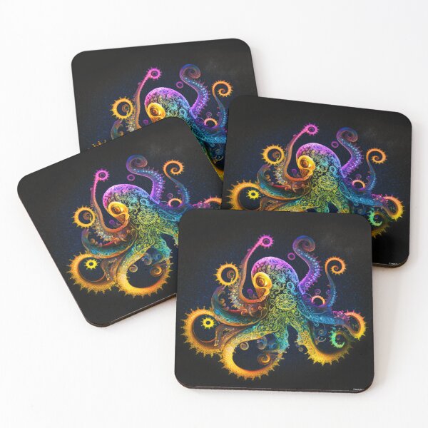 Item preview, Octopus 0024, A colorful and complex octopus-inspired design, brought to life with digital artistry designed and sold by randycolby.
