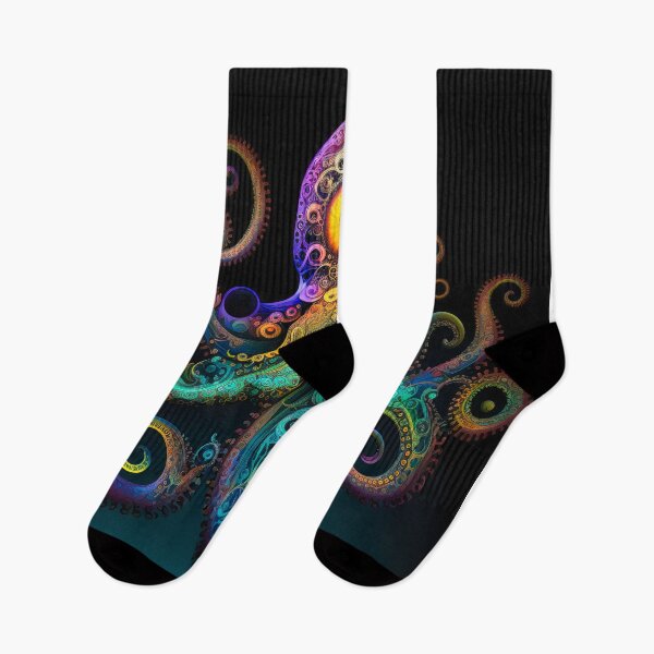 Item preview, Octopus 0025, A mesmerizing blend of mathematics and creativity, depicting an otherworldly octopus designed and sold by randycolby.