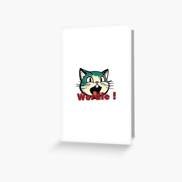 Vista previa del artículo con la obra «gato de palabras», diseñado y vendido por Mqyou.