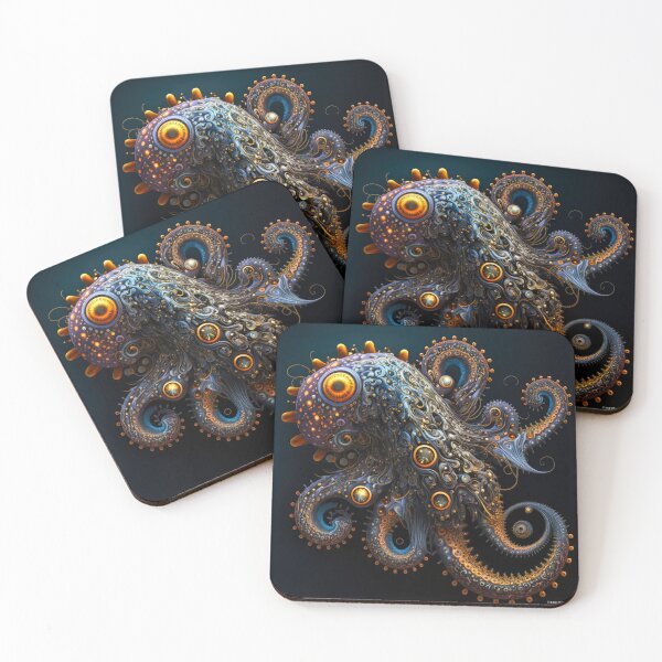 Item preview, Octopus 0030, A mesmerizing interplay of light and color, creating an otherworldly digital octopus designed and sold by randycolby.