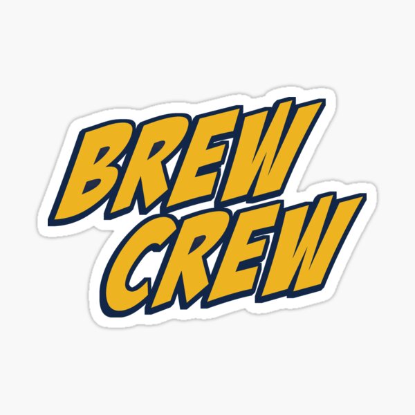 Brew Crew Baseball' Sticker