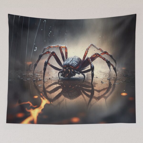 Item preview, spider in fire designed and sold by WallArtExclusiv.