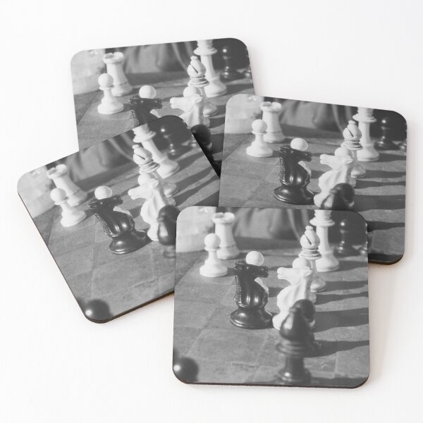 Item preview, Black and White Chessboard horses print designed and sold by brycecphotos.