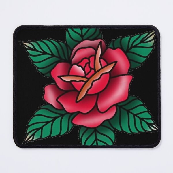 Item preview, Traditional Red Rose Tattoo designed and sold by Corinne Alexa Jackson.