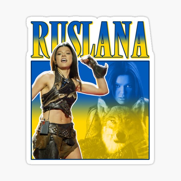 "Ruslana Wild Dances Eurovision 2004 Y2K" Sticker by pappagayo | Redbubble