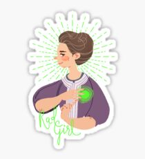 Marie Curie - science, technology, engineering, mathematics, chemistry, radium, scientist, scientist woman gift, chemistry teacher gift, teacher gift, laboratory, cute, female scientist, women in stem Sticker