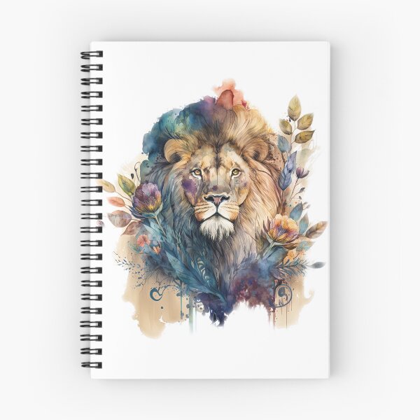 Aperçu de l'œuvre Une superbe conception de tête de lion aquarelle créée et vendue par Rob Wilson.