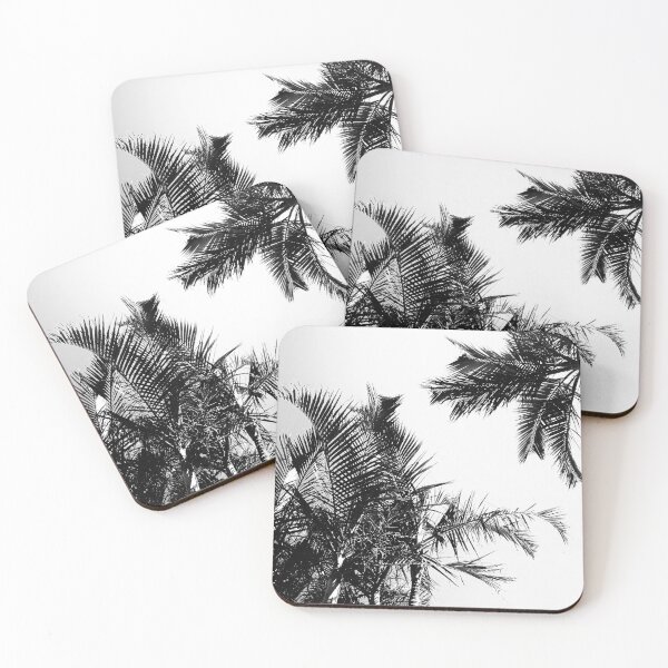 Item preview, Tropical Style Décor Palm Tree Fronds Black and White designed and sold by Beachy.