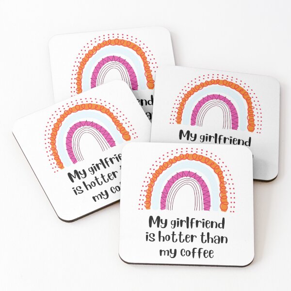 Item preview, Lesbian Pride Rainbow - My Girlfriend Is Hotter Than My Coffee designed and sold by Sophie’s Tees.
