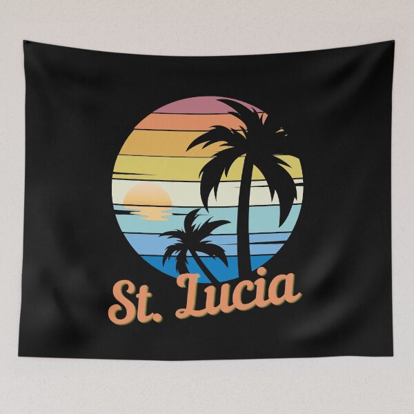 Item preview, ST. LUCIA - Top Caribbean Islands, National Beach Day, Tropical Vacation, Sunset designed and sold by Sun Sand & Sea Art.
