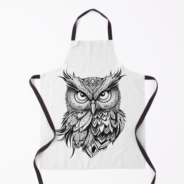 Item preview, Black and White Owl Illustration designed and sold by RingSenev.