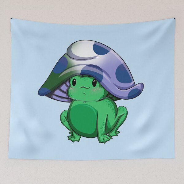 Item preview, Elliot the Toadstool Frog (Genderqueer Pride) designed and sold by Fritzyfluff.