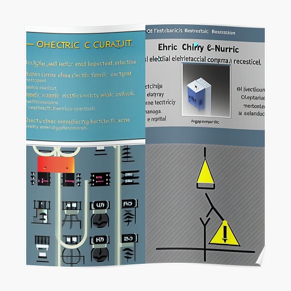 Ohm, Electric Current, Electricity, Electrical Resistance, Conductance, Electrician, Ampere, Electrical Network Poster