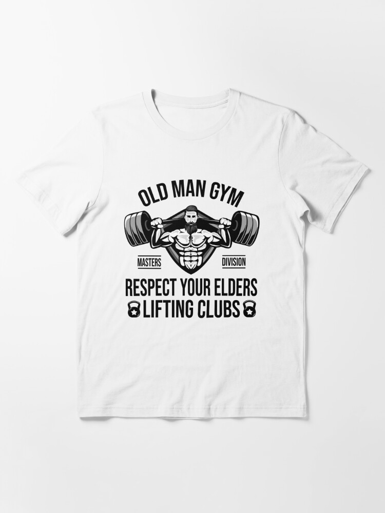 Funny Saying Weightlifter Old Man Bodybuilder Cotton Drawstring Bag