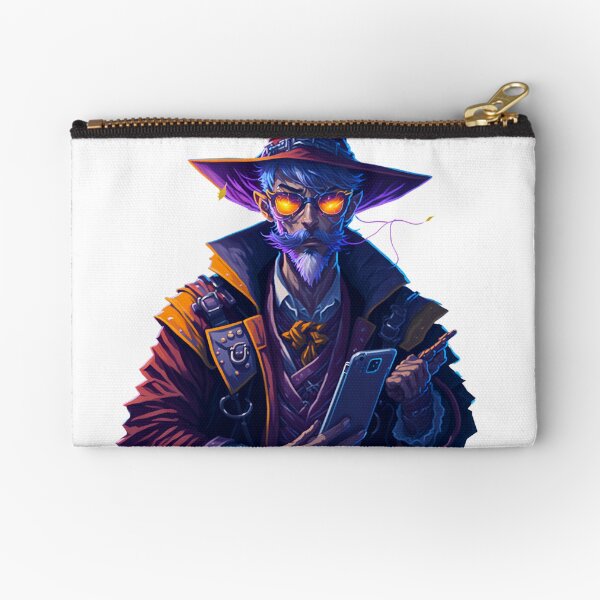 Hipster Wizard Zipper Pouch