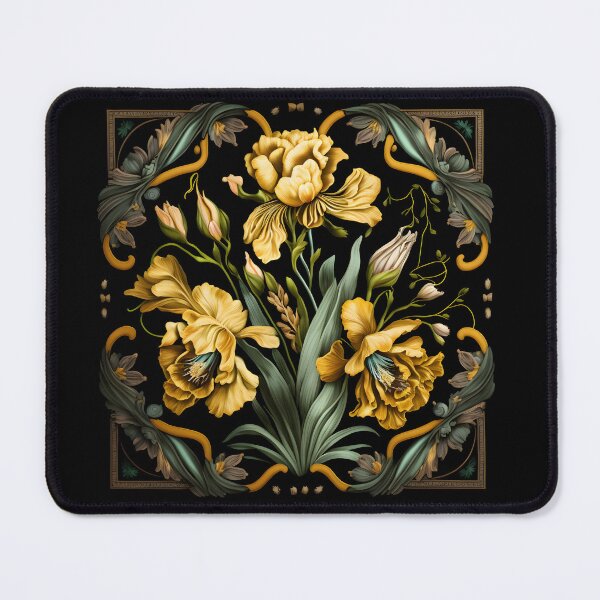 Item preview, Yellow Iris Ornament designed and sold by advanceprintart.