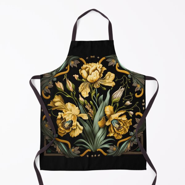 Item preview, Yellow Iris Ornament designed and sold by advanceprintart.