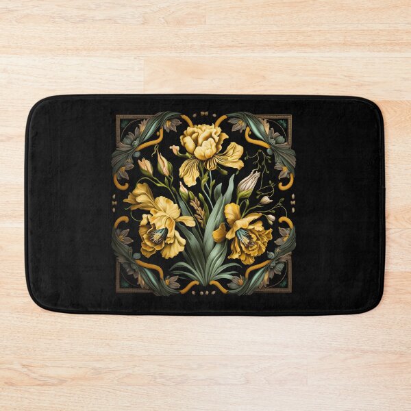 Item preview, Yellow Iris Ornament designed and sold by advanceprintart.
