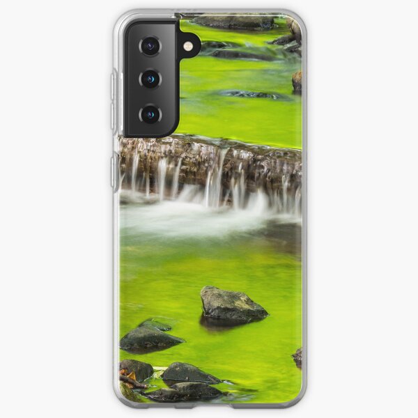 cascade on the little stream with stones in forest Samsung Galaxy Soft Case