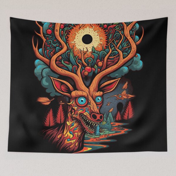 Item preview, The Red Deer of the Forest designed and sold by waxmonger.