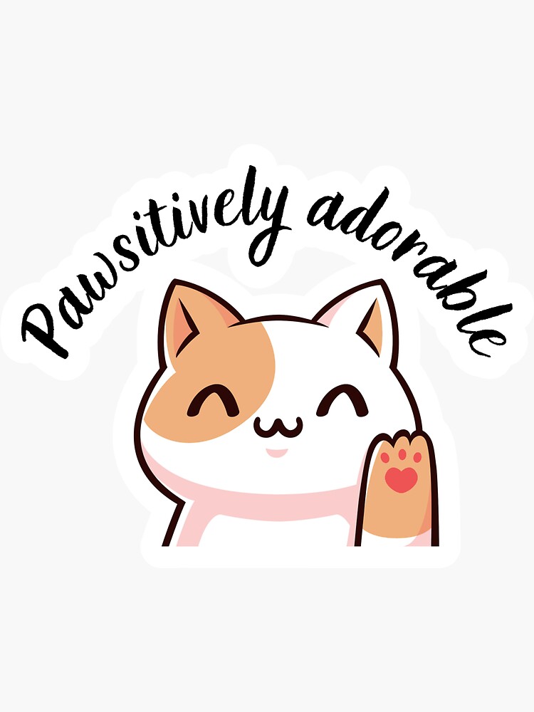 adorable cats Sticker for Sale by lucianavee