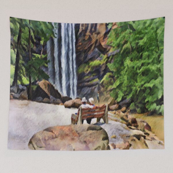 Item preview, Couple at Toccoa Falls colored pencil style designed and sold by Craig Kauzmann.