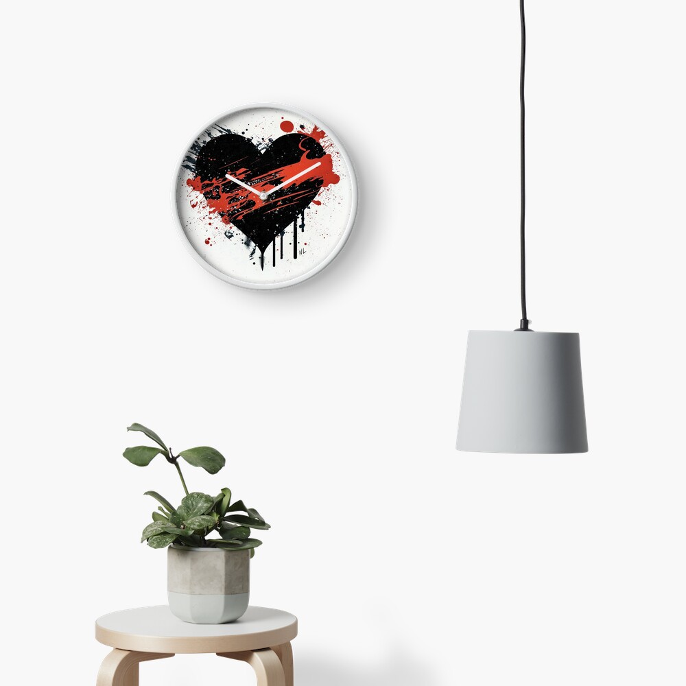 Graffiti Heart Canvas - Circle – ClockCanvas