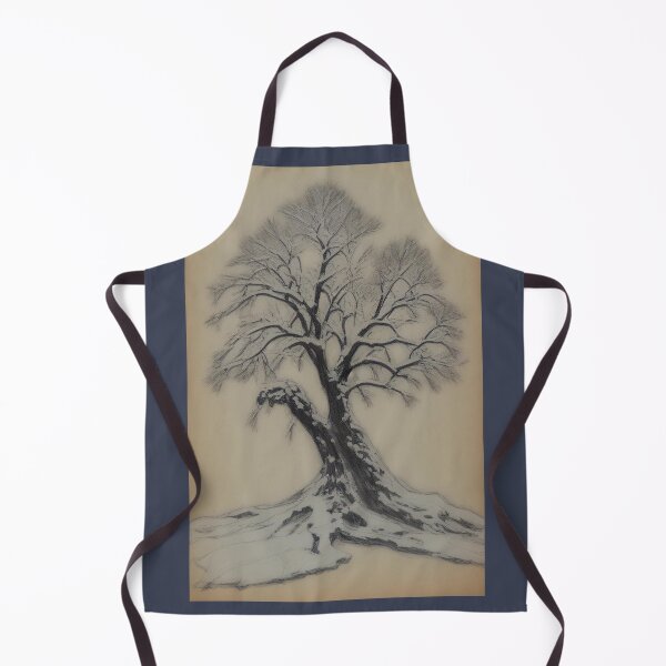 Aperçu de l'œuvre Art créatif de croquis d'arbre d'hiver vintage créée et vendue par brilliant-com.