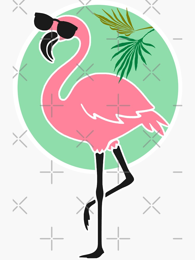 Sticker Pink flamingo