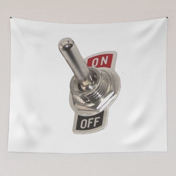 Item preview, Toggle Switch Full Blast On/Off T-shirt Decal Sticker designed and sold by HatzicTshirts.