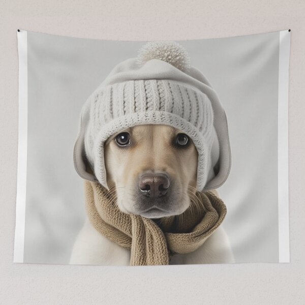 Item preview, Pretty cute dog with a hat and a scarf designed and sold by WixWorks.